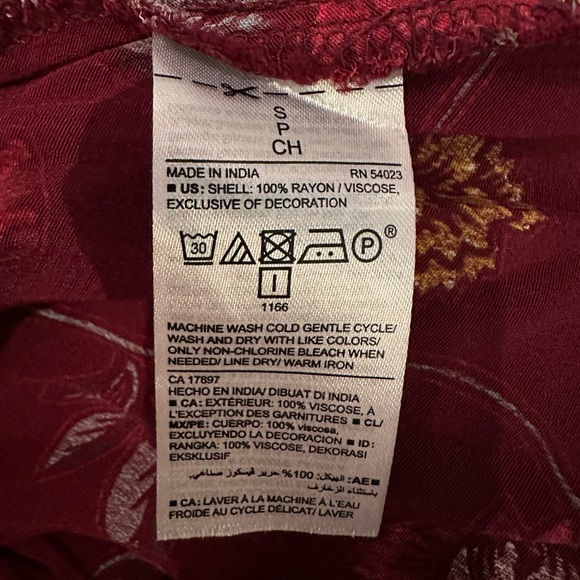 Old Navy Red Floral Dress -Size S - Picture 4 of 5